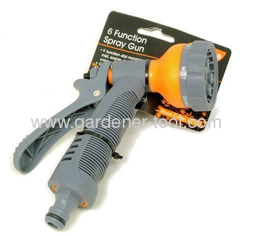 Plastic 6-dail spray gun to car wash,irrigate plant,vegetable irrigation and seedling irrigation.