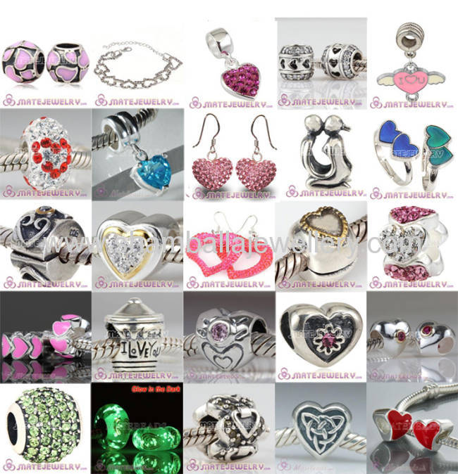 wholesale sterling silver dangle love word european rhinestone love charms