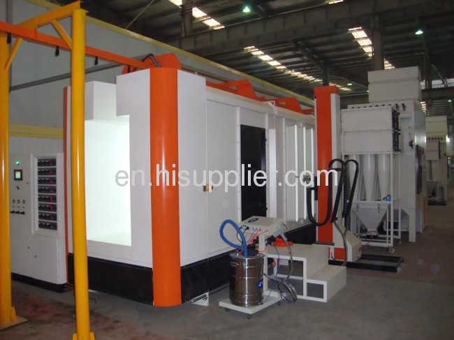 spray pretreatment powder coating line 