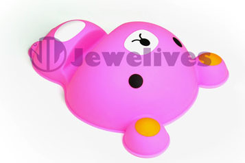 Pink bear shape Silicone cell phone holdersmart phone stand