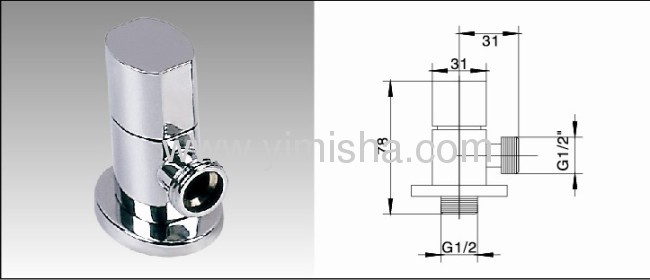 Brass High Quality Ceramic Sheet Triangle Valve with Direct Connection