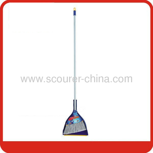 Fixed steel handle Plastic Dustpan set with Broom