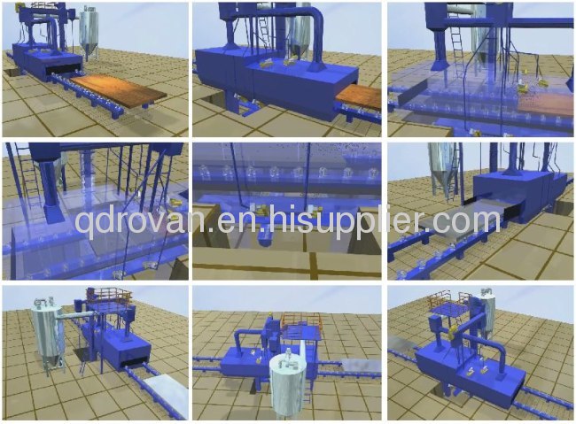 01 High quality steel plate sand blast cleaning machine