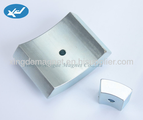NdFeB arc,segment magnets with countersunk
