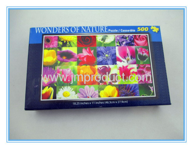 High quality 500pcs Jigsaw puzzle with hard box