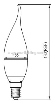 Retrofit Candelabra led bulb with Epistar 3014LED chips over 75Ra (4W,5W,6W)