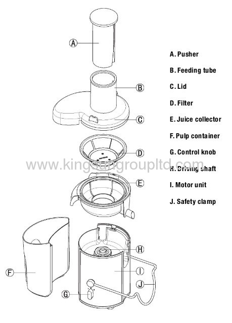 juice extractor with ss safty lock