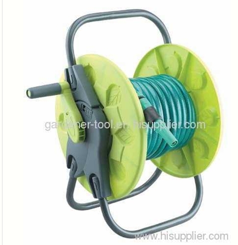 Plastic protable garden hose reel With 15M PVC Garden Hose