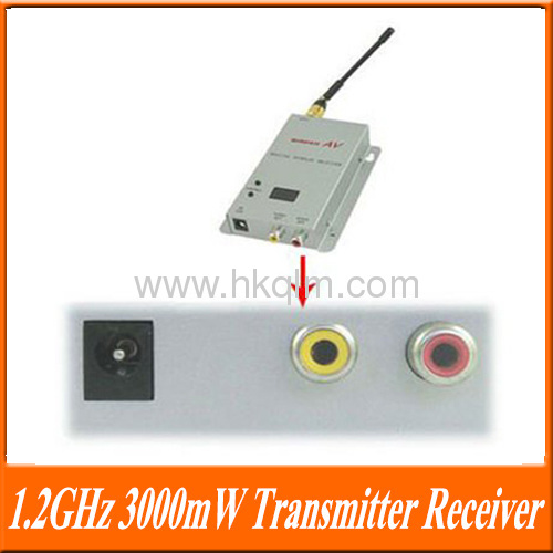 1.2GHz 3000mW 15channel Long Range 3KM Wireless AV Transmitter Receiver