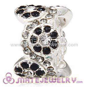 sterling silver 925 european style crystal Daisy charm beads cheap