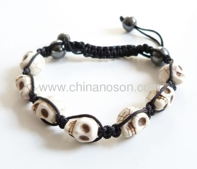 Fashion Colorful Skull Shamballa Bracelet