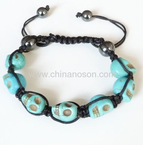 Fashion Colorful Skull Shamballa Bracelet