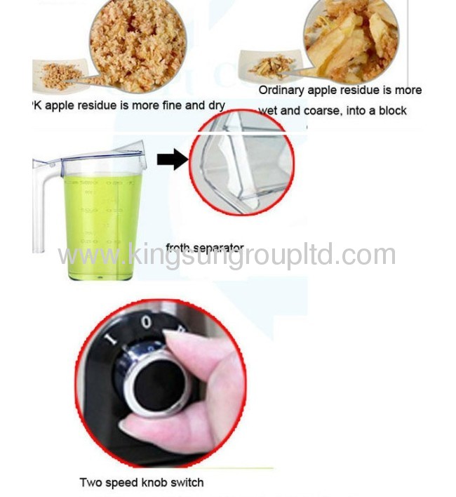 800w plastic housing ss blade electric juicer extractor