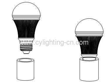 5W Aluminum Die-cast E27 Φ60mm×112mm LED Bulb For Home