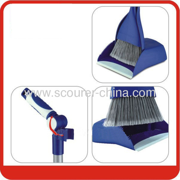 Hot sell folding dustpan and broom set