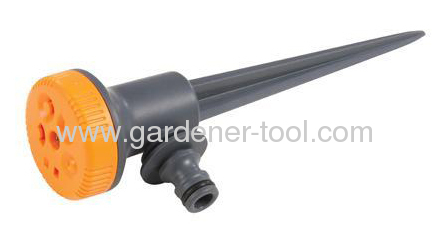 Plastic Garden Stationary Sprinkler With Plastic Spike