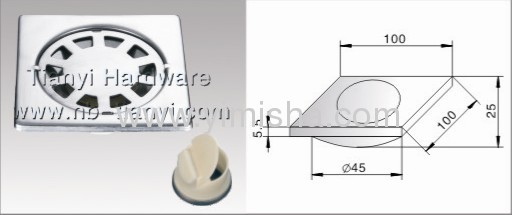 Stainless SteelAnti-odour Floor Drain with Clean Out