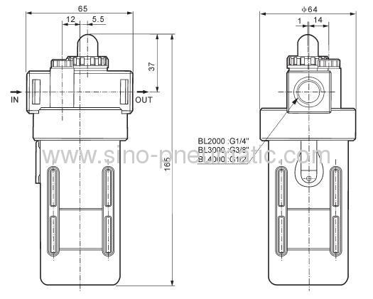 Airtac preparation unit A seriesAIr Lubricator AL1500 AL2000 