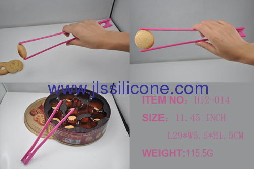 11.45 inch silicone toast tong in candy colors 