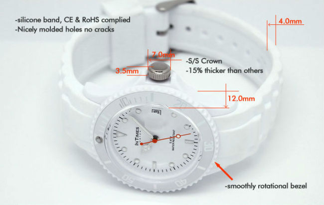 Hot selling sweet girls watch 40mm plastic case silicone band 5ATM Japan movt. Intimes branded watches for girls IT-044