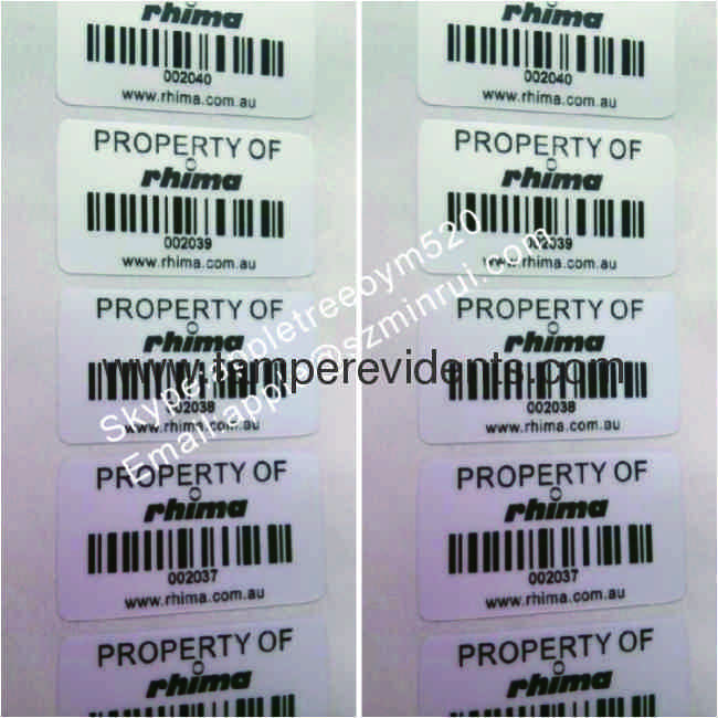 Custom Matt Silver PET Stickers,Waterproof Silver Foil Labels With Serial Numbers,Laminated Adhesive PET Label 