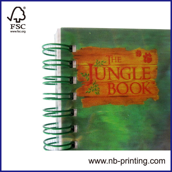 A5 popular carton PP cover 3D spiral notebook good quality college ruled