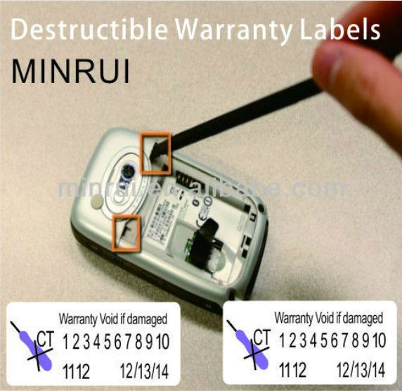 Custom Round Warranty Stickers with Date&Logo,Destructible Warranty Cell Phone Labels,Warranty VOID If Removed Sticker