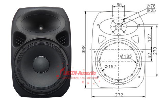 8inch 2 way Professional plastic speaker boxes
