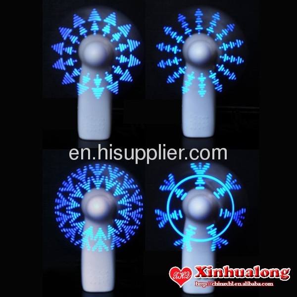 Promotion LED Flashing Fan with Programmable massage for advertising