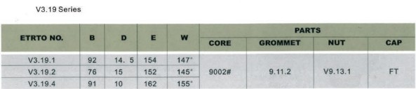 Tire Valves-Clamp-in Tubeless Valves V3.19 series