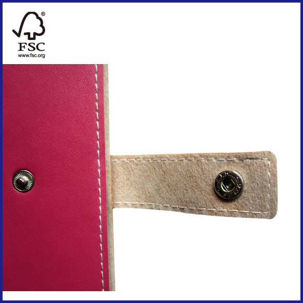 Leather cover notebook with a clasps