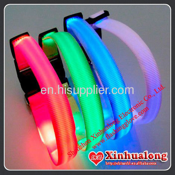 LED glowing dog collar&leashes used in night