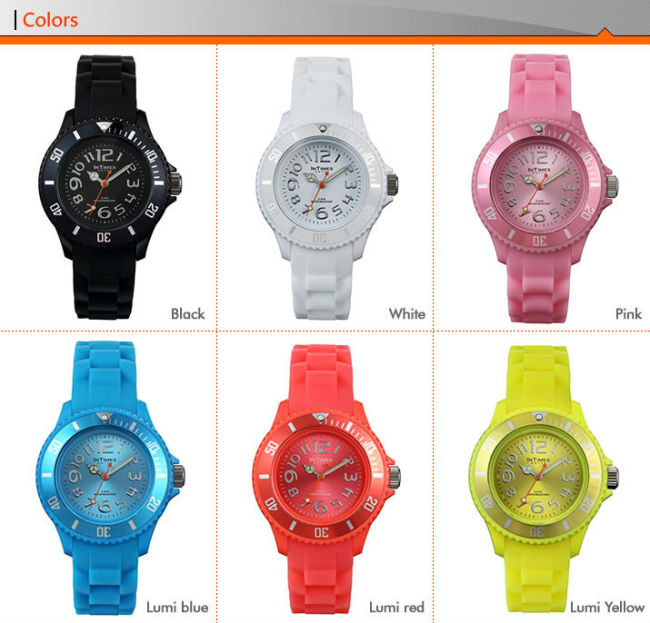 custom watches from Intimes watch collection Japan quartz movt 5ATM water-resistant 7 colors low MOQ