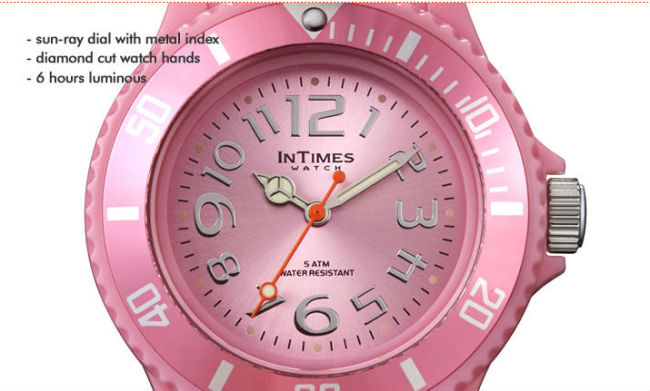 custom watches from Intimes watch collection Japan quartz movt 5ATM water-resistant 7 colors low MOQ