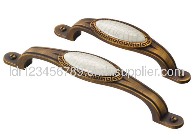 Fancy ceramic handle/Zinc alloy furniture handle