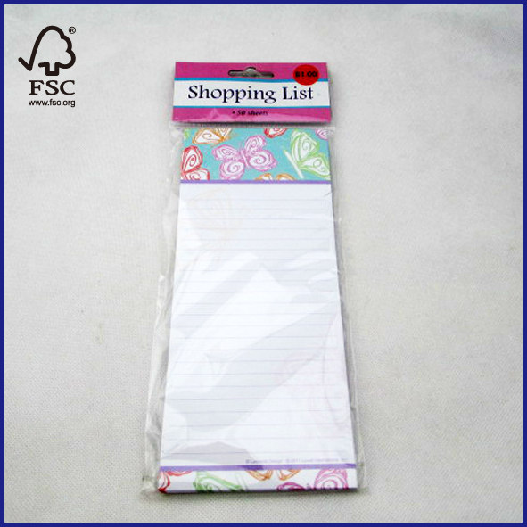 shopping reminder pad with spft magnetic