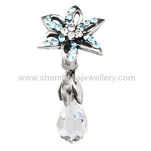 sterling silver crystal dangle european charms for jewelry making