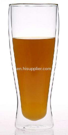 Double Wall Beer Glass with Hand Made Craftsmanship