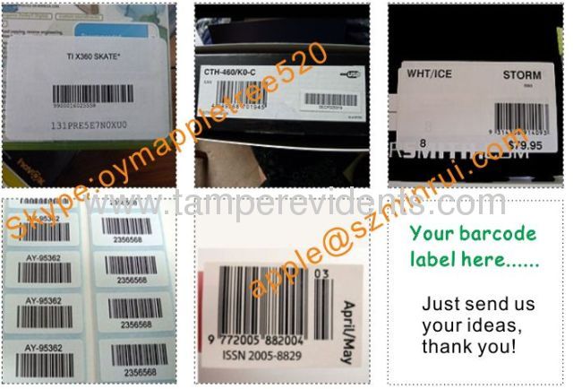 Custom Printing Security Barcode Labels,Destructive Tamper Evident QRcode Rolls with Fast Leadtime and Good Quality