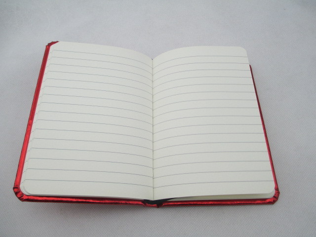 red simple hardcover notebook 