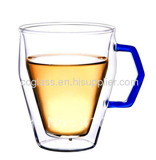 Borosilicate Mouth Blown Double Wall Glass Cups