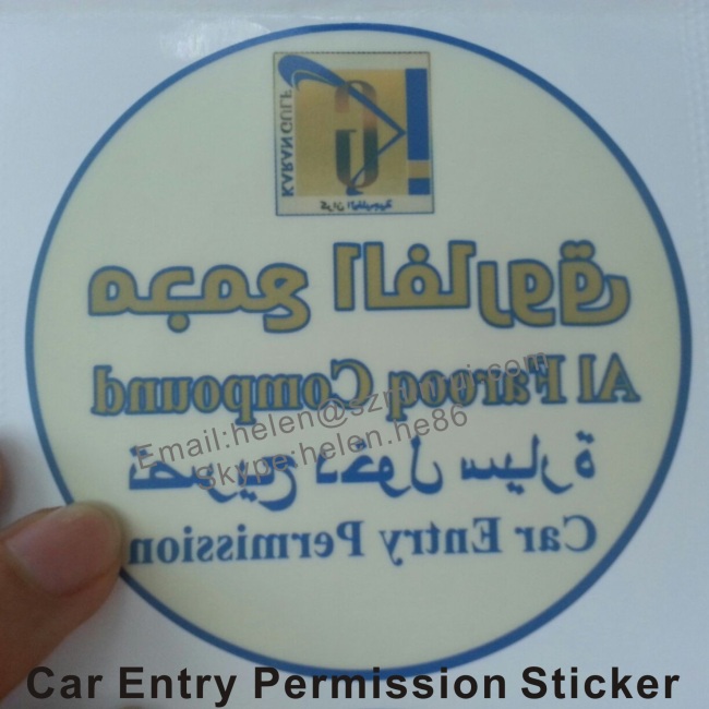 Custom Tamper Evident Transparent Destructible Vinyl Sticker For Car Windows,Printing On The Adhesive Side Label 