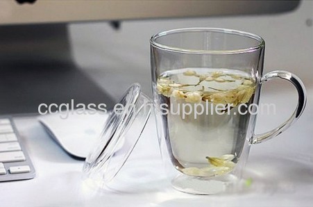 Hand Blown Double Wall Glass Tea Cups