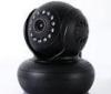 Black VGA Pan Tilt Pet IP Camera , Wireless Plug and Play Camera for Home Security