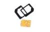Plastic Nano 4FF To 3FF MINI SIM Adapter For iPhone 5 1.2 x 0.9cm