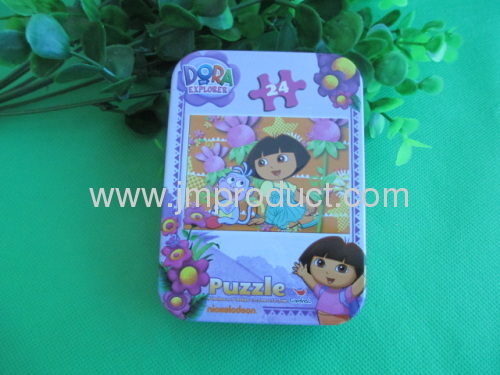 Dora explorer 24 puzzles in tin