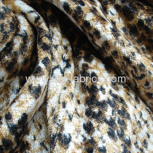 Snakeskin printed velveteen made of 100%polyester