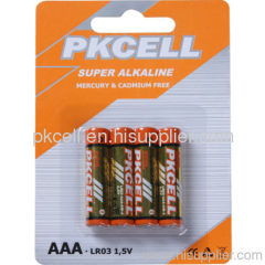 Pkcell AAA/AA/C/D/27A/23A Alkaline Dry Battery for European and American Market