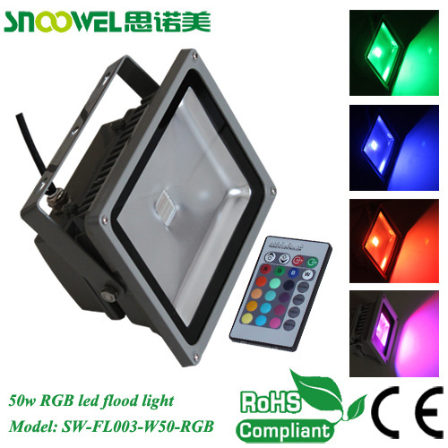 50w RGB Color changing led flood lights with remote control