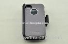 White Outer Box Phone Case for iphone 4 TPU Protective with belt clips
